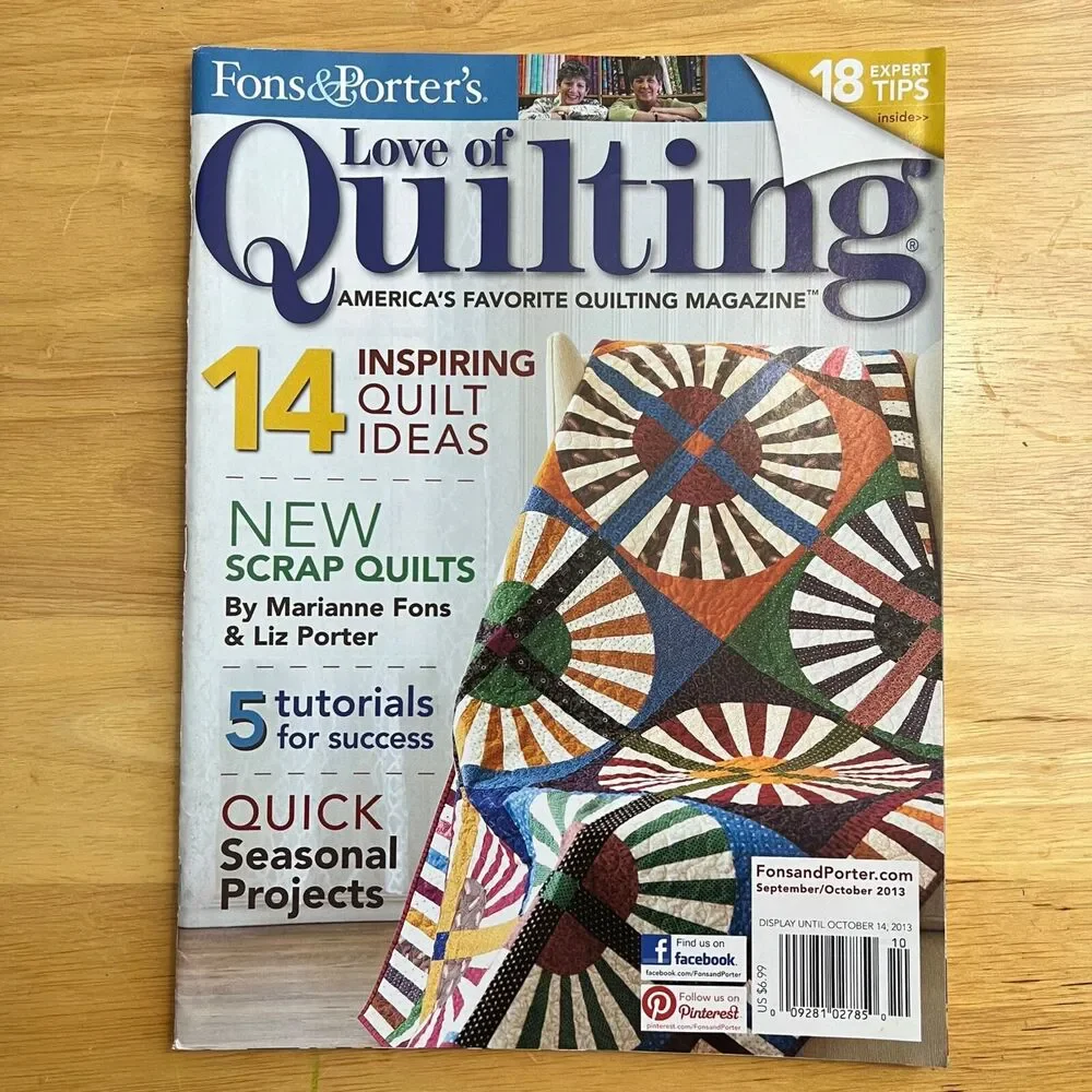 Magazine Lot of Fons and Porters Love of Quilting 3 Fall Winter 2013 Editions